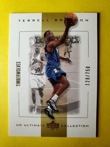 TERRELL BRANDON 128/750 #34 TIMBERWOLVES - 2000-01 UD ULTIMATE COLLECTION - Imagen 1 de 3