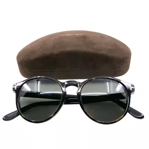 Tom Ford Ian-02 Round Havana Small Size Sunglasses Shiny Acetate T Logo - Picture 1 of 16