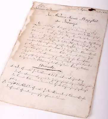 Antique Handwriting Chamber Des Mushroom Passau 1826 Deggendorf - Image 1 of 4