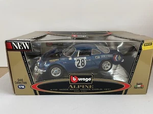 Burago 1:16 Alpine A110 1600S Rally Monte Carlo 1971 Diecast Model Car *BNIB* - Picture 1 of 1