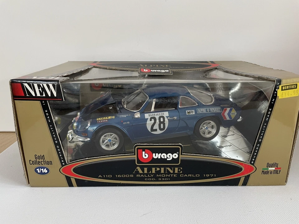 Burago 1:16 Alpine A110 1600S Rally Monte Carlo 1971 Diecast Model Car *BNIB* - Image 1 of 1