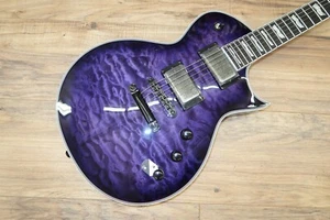 ESP LTD EC-1000 QM Electric Guitar, See Thru Purple Sunburst Quilted Maple Top - Picture 1 of 10