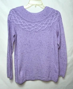 Talbots Petite Women's Pullover Sweater Size M Purple B14*O - Picture 1 of 4