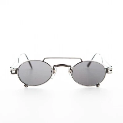 Small Gunmetal Steampunk Aviator with Oval Gray Lens -The Professor - Image 1 of 3