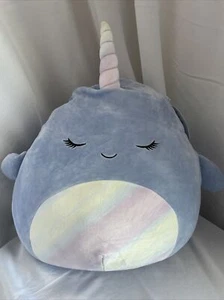Peluche Kellytoy nuovo con etichetta! Squishmallow 16" Naomi The Narwhal! Primo sul mercato! - Foto 1 di 5