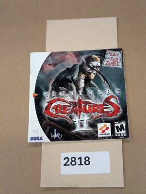 Nightmare Creatures II - Sega Dreamcast - Manual Only **NO GAME! - Image 1 of 2