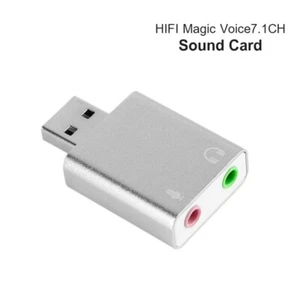 USB auf 3,5 mm Buchse Kopfhörer Mikro Adapter, externer USB Audio Adapter Soundkarte - Bild 1 von 9