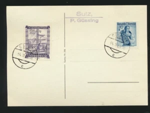 Post office tray Sulz Post Güssing on card (R36) - Picture 1 of 1