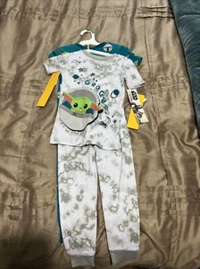 Toddler 4pc Star Wars Baby Yoda Pajama 2 Sets long legs short sleeve Size 5T - Picture 1 of 2