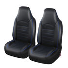2 Seats Car Seat Covers PU Leather Front Protector For High back bucket Seat