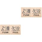  4 Pcs Wood Wooden Push-pull Sign Office Store Signs Vertical Door
