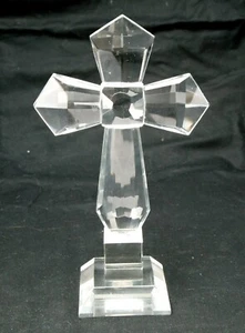 Interessantes Kristall Kreuz Kruzifix 10-1/4" hoch & 5-3/4" breit. Sauber.  - Bild 1 von 3