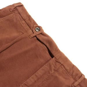 Zanella NWT Chinos / Casual Pants Size 38 US Will In Solid Brown Cotton Blend - Picture 1 of 14