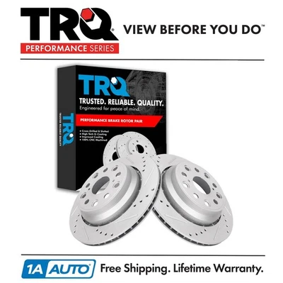 Juego de rotores de freno trasero TRQ para Lexus LS460 2007-2017 Foto 1 de 4