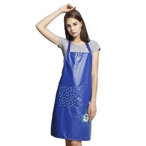 PU Kitchen Oil and Waterproof Aprons for Women with Pocket for Cooking Washin... - Picture 1 of 9