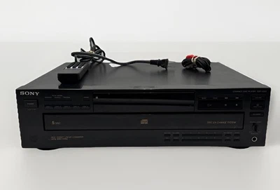 Sony CDP-CE335 5 Disc CD Changer Player Carousel Remote Cable Tested JAPAN VTG - Image 1 of 4
