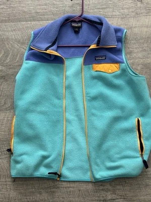 Patagonia Ligero Synchilla Snap-T Polar Suéter Chaleco Azul Cremallera Completa Y2K Foto 1 de 4