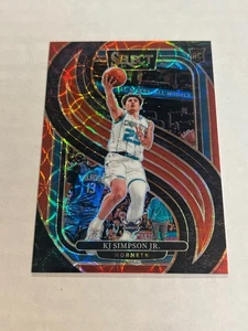 2024-25 PANINI SELECT KJ SIMPSON JR 197/249 RED SCOPE PRIZM ROOKIE HORNETS TT1 - Picture 1 of 2
