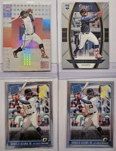 LOT (4) Panini Ronald Acuna Jr. Rookie Status Select Optic - Picture 1 of 2