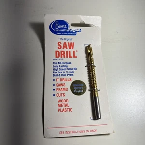 Beaver Saw Drill Bit All Purpose High Speed 1/4" Titanium Nitride Coated USA NEW - Picture 1 of 3