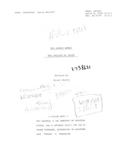 Classic Script THE BIONIC WOMAN The Jailing of Jaime Richard Anderson Notes copy - Picture 1 of 1