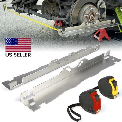 Wheel Alignment Tool Toe Plates With 2 Tape Measures Accurate Measurements Foto 1 de 4