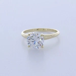 Anillo de compromiso solitario oro 14K clásico redondo 2,04 quilates diamante cultivado en laboratorio G VS1 - Imagen 1 de 4