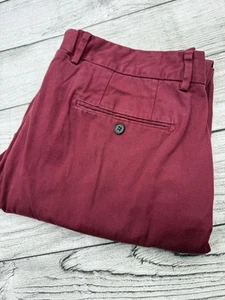Bonobos Mens 34x32 Burgundy Classic Fit Chino Pant Preppy Twill Canvas-Like - Picture 1 of 5