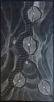 Anna Petyarre (Pitjara), arte aborigen altamente coleccionable. Inc, certificado de autenticidad y fotos Foto 1 de 4