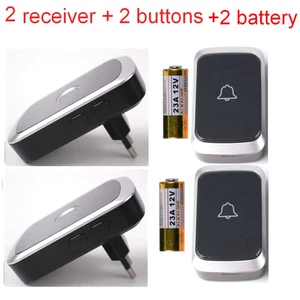 Wireless Doorbell AC 100-240V Waterproof Remote Control with Battery Included - Picture 1 of 28