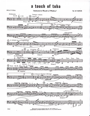 A Touch of Tuba音乐会乐队乐谱 — 第 1/2 张图片