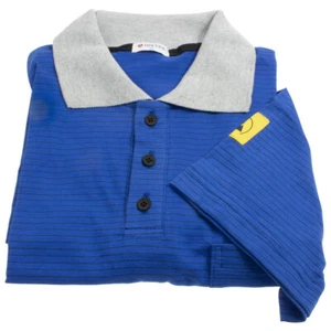 WETEC ESD-Polo-Shirt, mit grauem Kragen, L, blau (Bekleidung) - Bild 1 von 3