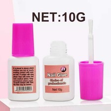 Nail Glue 10 Grams Clear Super Strong False Nails With Brush On Art Tip Acrylic