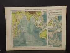 Mercantile Marine Atlas 1914 Original Color Indian Ocean Cables, Wireless R4#57