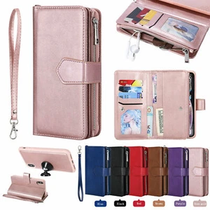 2in1 Removeable Magnetic Wallet Leather Holder Case For iPhone 15 14 13 12 11 - Picture 1 of 60