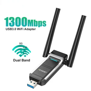 USB Wifi Adapter 1300Mbps Wireless Wifi Soft AP Dual Band Network Card - Picture 1 of 6