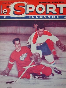 NHL HOCKEY PHOTO PRINT MAURICE RICHARD  MONTREAL VS GORDIE HOWE DETROIT COVER   - Picture 1 of 1