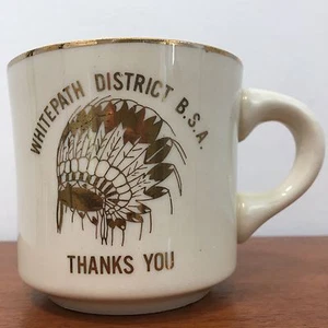 Taza de café vintage años 70 WHITEPATH DISTRICT BSA GRACIAS Boy Scouts KY - Imagen 1 de 6