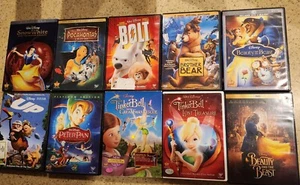 Walt Disney DVD Lot Of 10 Beauty And The Beast Peter Pan Bolt Pocahontas Snow Wh - Picture 1 of 1