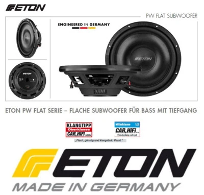 ETON PW 10 FLAT 25 cm Flachsubwoofer Chassis 2 x 2 Ohm, 10 Zoll Subwoofer 600 W - Bild 1 von 4