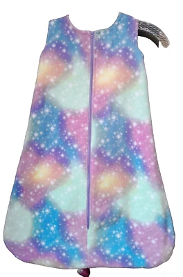 Acogedor saco de dormir para bebé forrado de lana/franela hecho a mano varias estrellas 9-18 meses Foto 1 de 3