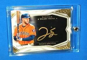 George Springer SP AUTO 2019 Topps Five Star Golden Graphs /25 w/ Magnetic Case - Picture 1 of 3