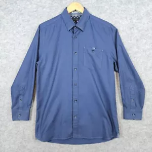 Ted Baker London dunkelblaues Hemd Gr. 3 (S) 100% Baumwolle Kontrastbesatz Naht - Bild 1 von 11