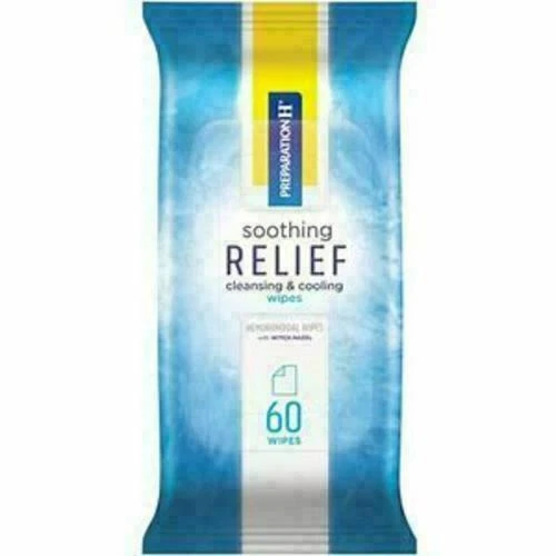 Preparation H Soothing Relief Cleansing & Cooling Wipes - 60 Wipes