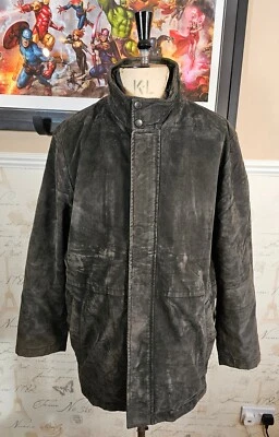 Hugo Boss Moleskin Jacket Men's XL-2XL Green Quilted Brushed Cotton Vintage - Image 1 of 4