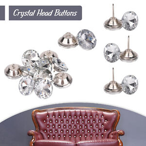 Diamante Crystal Buttons Sofa Headboard Upholstery Furniture Diamond Style 10pcs