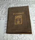 ANTIQUE MINITURE LEATHER BOOK "SUCCESS" by NORKA SERIES SAALFIELD VERY TINY RARE