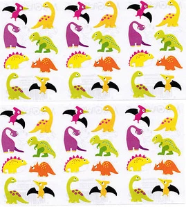 Mrs. Grossman's Chubby Adorable Dinosaurs Scrapbook Stickers! 3 Strips - Picture 1 of 1