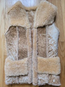 Vintage Rare Caribou Clothes Lorna Uibel Sheepskin Vest Size CHILD Canada - Picture 1 of 10