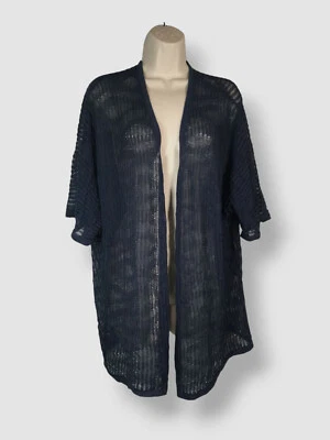 Alfani Women's Blue Elbow Sleeve Open Front Cardigan Sweater Size Large - Image 1 of 3